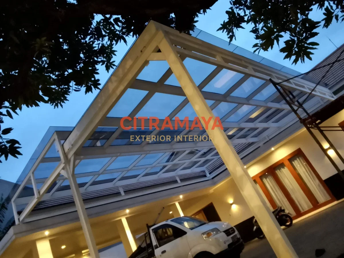 Proyek Kanopi Kaca Tempered Modern untuk Rumah & Bangunan Komersial